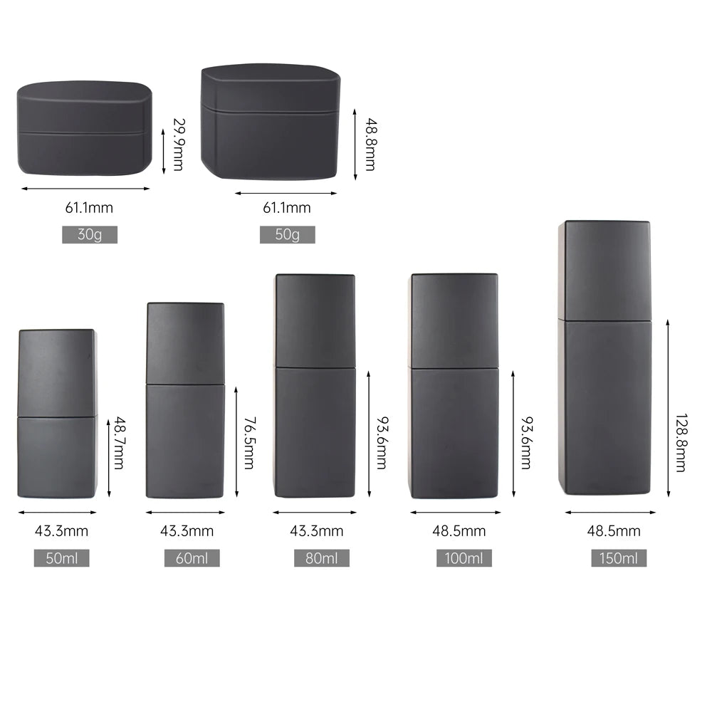 Quality Plastic Cosmetic Containers & Jars (30ml-100ml) for Face Cream Lotion Shampoo & Skin Care
