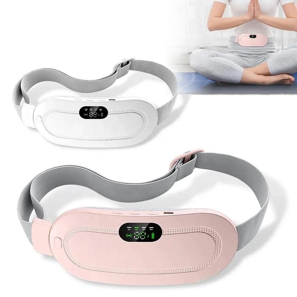 2024 Best Selling Abdominal Massager Smart Warm Palace Belt Waist Vibration Massage Device for Cramps Period Pain Relief