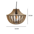 Hollowed-out Wooden Box Carved Lampshade