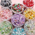 JC 3-12mm 30 Grams Per Bag Glass Mixed Round Beads DIY Bracelet Necklace Pendant Material Accessory Package for Jewelry