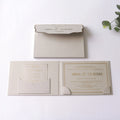 Large Hardcover Book Folio Weeding Invitation Pocket Fold Booklet Invitation with Transparent Acrylic Card