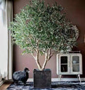 Large Outdoor Fiberglass Tree in Olive Trunk Design Art Decor Fall Style Plastic Tree