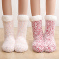 Wholesale Women's Soft Thick Fleece Christmas Stockings Warm Fuzzy Grip Slippers Anti-Slip Breathable Crew Winter Home Floor