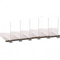 Retail Store Shelf Display Dividers for Goods Display with Hook Library Book Store Supplies Clear Acrylic Book Shelf Divider MegaBDM