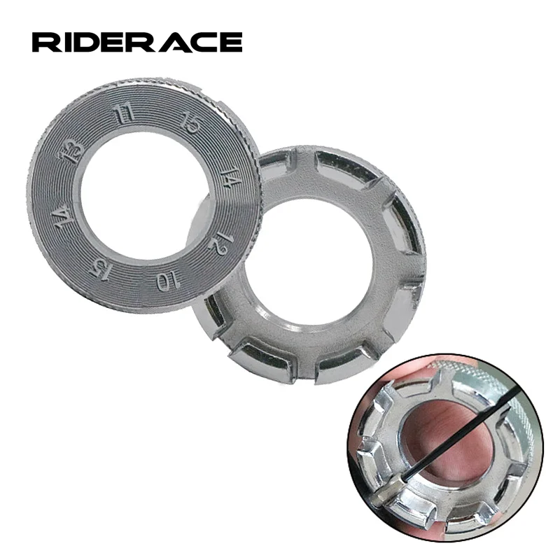 RIDERACE 1PC Spoke Wrench Chromium-molybdenum Steel 8-Way Repair Tool Mountain Bike Wheel Rim Spanner Durable Portable Hand Tool