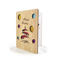 Custom Printing Thank You Happy Birthday Card Wooden Greeting Pop up Gift Cards