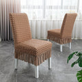 Wholesale Cheap Price Universal High Back Ruffled Solid Color Polyester Spandex Modern Style Machine Washable Chair Cover Custom