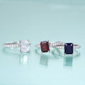 KH281 Abiding Fine Jewelry Manufacturer 8x10mm Octagon Cut Gemstone Cheap 925 Sterling Silver Rings Wholesale Bulk