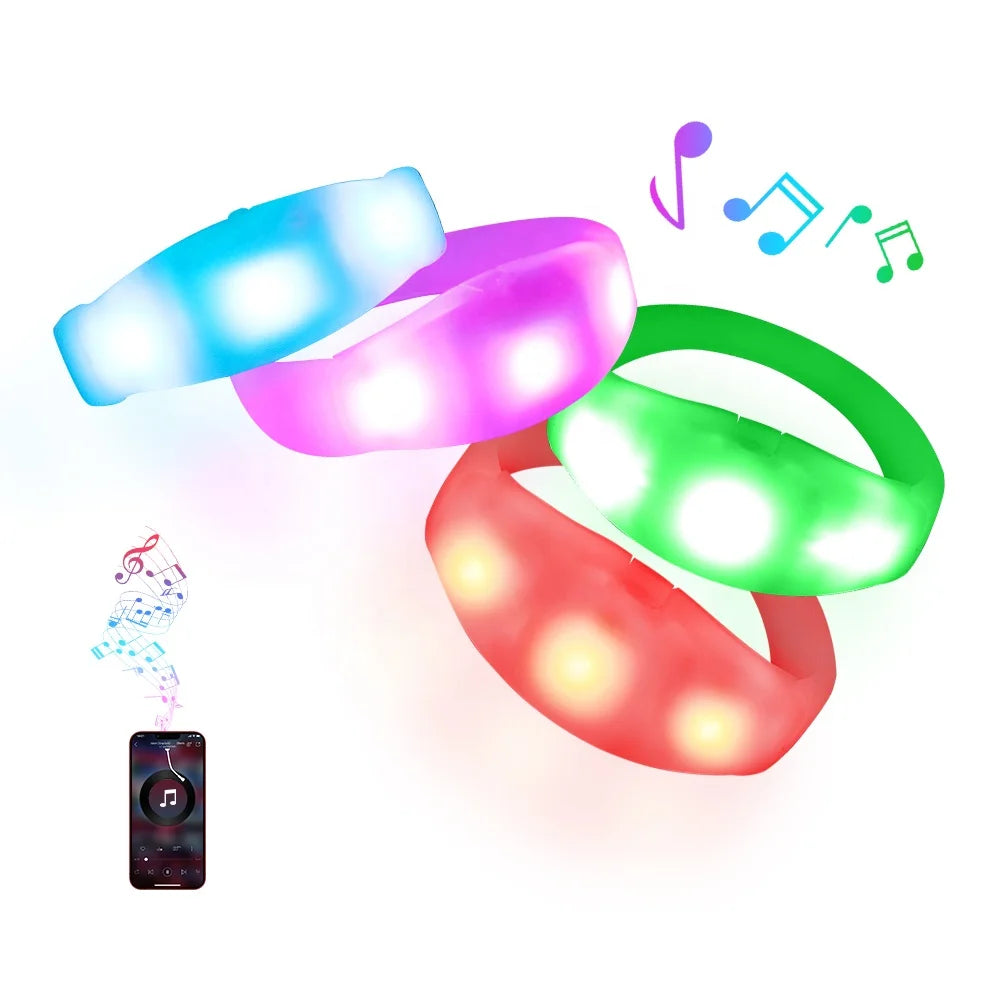 Hot Selling New Product Bracelet Gift Party with Remote Control Sound Activated Led Bracelet Light up Bracelet