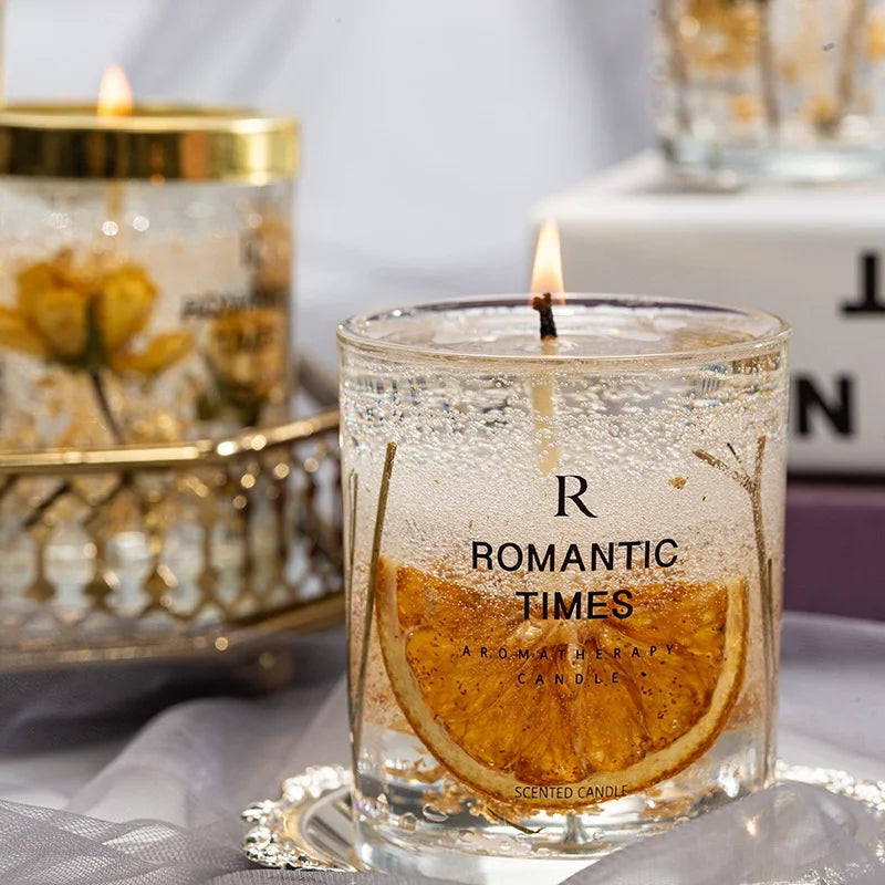 Handmade Romantic Incense Proposals Soy Wax Scented Glass Candles for Candlelight Dinner Birthday Party Valentine's Day-for MegaBDM