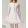 Autumn New Design Horn Sleeve Large Swing A-line Dress Party Banquet Dress for Women