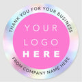 China Factory Custom Made Label Stickers Brand logo Metallic Holographic Stickers Custom Printing logo Sticker
