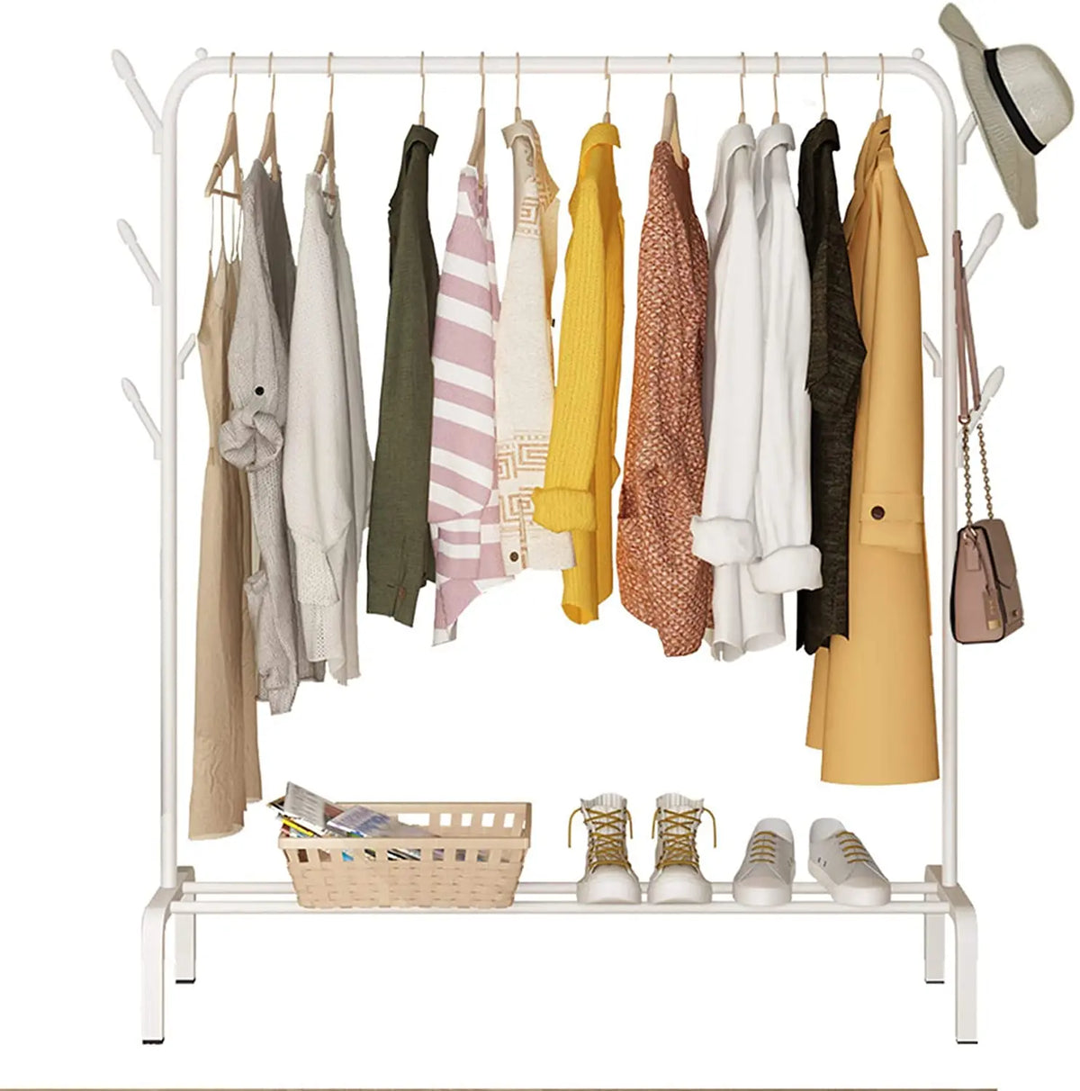Multifunction Clothing Display Rack Clothes Indoor Clothes Hanger Clothes Rack