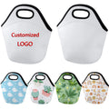 Custom Neoprene Lunch Bags OEM Printing DIY Food Carry Case Tote Handbags Portable Picnic Lunch Bag Insulated Cooler Bag