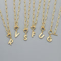 Wholesale Fashion Gold Plated Initial Letter Necklace Fine Jewelry Necklace 18k Gold Plated Necklace for Women