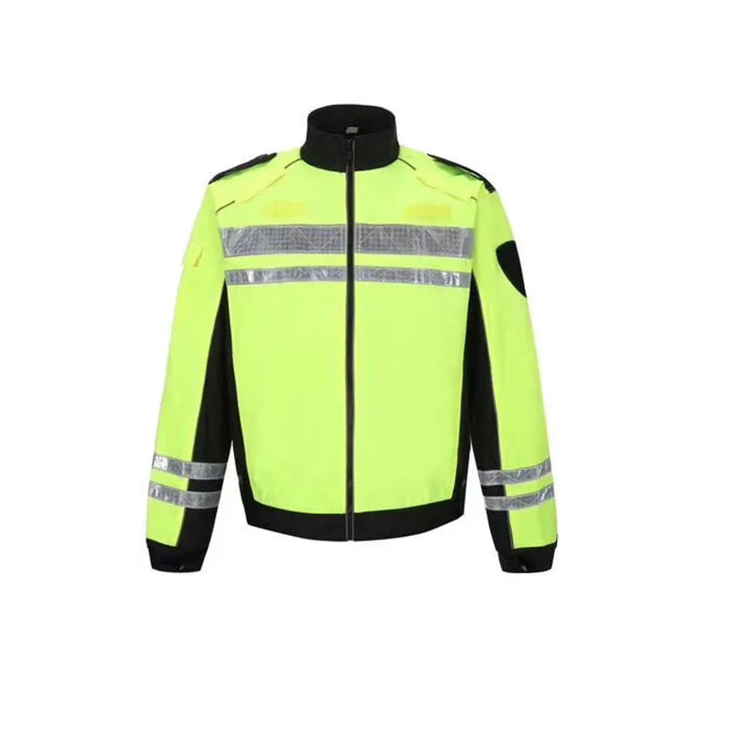 High Visibility Construction Security Work Wear Factory Supplied Waterproof Safety Clothing Men's Cotton Reflective Work Jacket