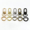 MeeTee BF684 F4-6 13mm Lobster Dog Buckle D Ring Set Hardware for Leather Bag Strap Snap Clasp D Connection Swivel Hook Buckles