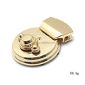 50mm Round Bag Lock Metal Decorative Handbag Locks Purse Clasp Buckle Light Gold Press Rotation Twist Lock