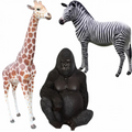 Safari Theme Birthday Decorations Life Size Giraffe Elephant Statue Pop Art Gorilla Sculpture for Sale