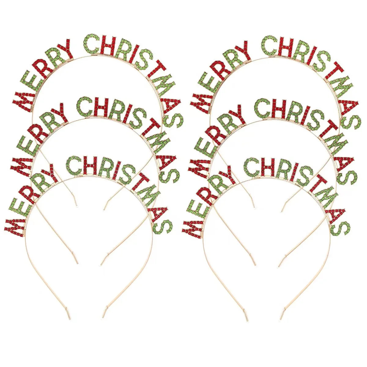 Alloy Metal Headband Merry Christmas Hairbands for New Year Decoration Headbands Christmas Decor Hairband Party Supplies
