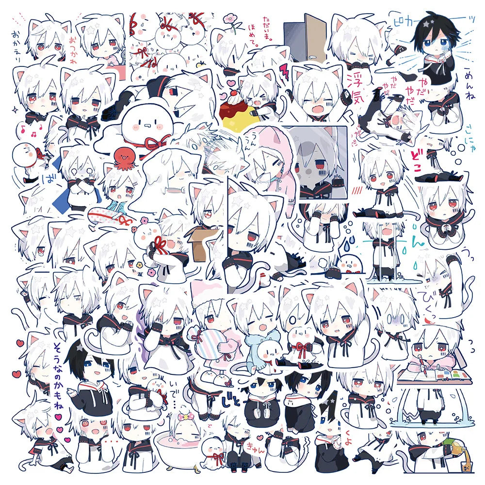 60PCS Japanese Anime Funny Cute Cartoon Singer MAFUMAFU Sticker