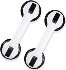 Black Plastic Showers Suction Support Handrails Shower Handle 12 Inch Grab Bars for Bathtubs