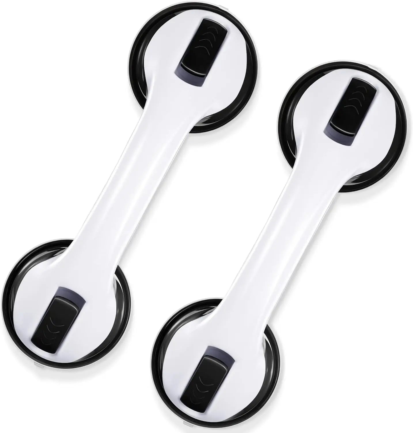 Black Plastic Showers Suction Support Handrails Shower Handle 12 Inch Grab Bars for Bathtubs