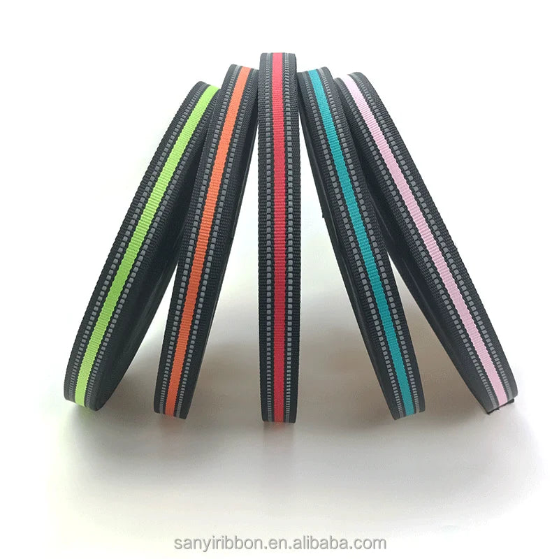 Wholesale 1 Inch  Reflective Nylon Webbing Strap for Pet Leashes Customizable Woven Belt for Bag Shoulder Strap