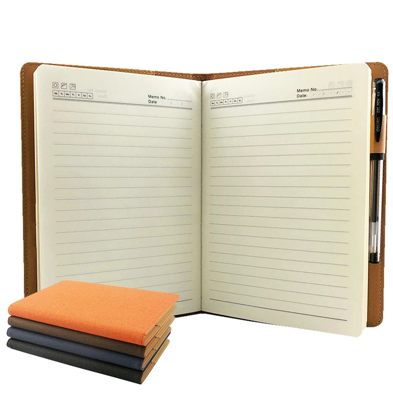 Modernqiu Manufacturer Wholesale Customizable A5 Leather Notebook With Logo Spiral Hardcover Diary Notepad for Business Offices