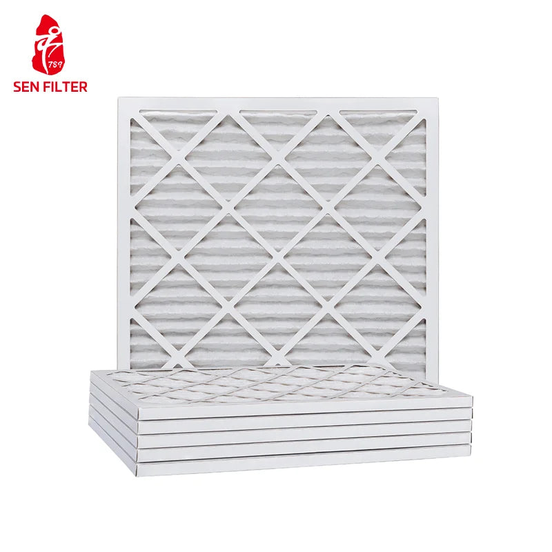 China Factory Price New 16*20*1 Custom HVAC Plastic Frame Filters MERV 5-13 High Dust Capacity AC Air Panel Pleated Furnace