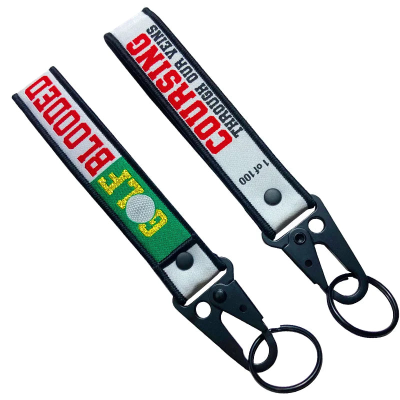 Custom Jdm Fabric Key Chain Flight Car Tuning Racing Sports Embroidered Key Ring Strap Street Jet Tag Ring Keychain