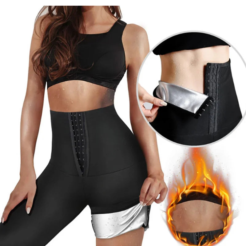 Plus Size Compression Leggings for Women Wholesale Sauna High Waisted Tummy Control Yoga Leggings Gym Workout Shapewear Legging