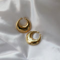 JOOLIM High Quality 18K PVD Gold Plated Hollow Chunky Stainless Steel Hoop Earrings for Women Fashion Jewelry 2022