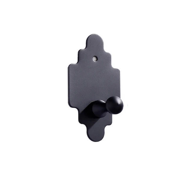 Towel Hook Custom ODM Wall Hooks for Coat Key Bathroom Towel Hook Stainless Steel Adhesive Hook Black
