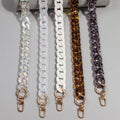 Fashion 2024 DIY Mobile Phone Chain Accessories Laser Pearl Sexy Leopard Print Chunky Links 120cm Crossbody Acrylic Bag Chain
