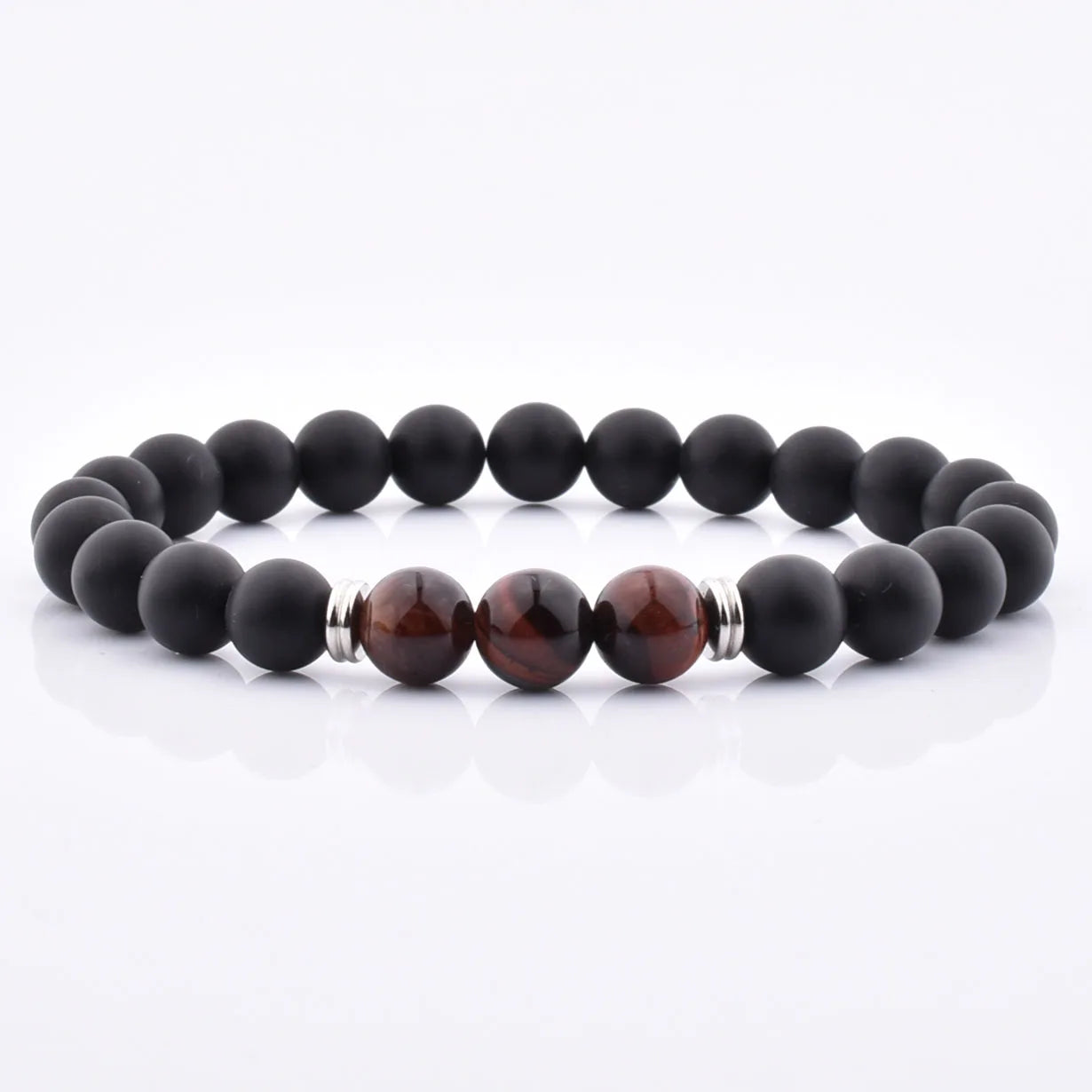 Factory Prices Genuine Natural Agate Stone Bead Tiger Eye Stone Stretch DIY Bracelet for Men and Women