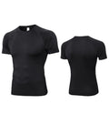 Hottest Mens Fashion Quick Dry Short Sleeves Sporty Running Gym Compression Shirt Training Tops
