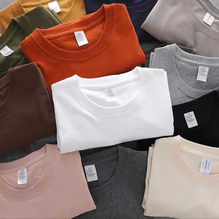 Wholesale Custom Your Brand Logo 100% Cotton Knitted Vintage Loose Fit Men's T-Shirts-Quick Dry & Breathable