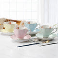 Elegant France European Luxury Ceramic Coffee Cup and Saucer Set