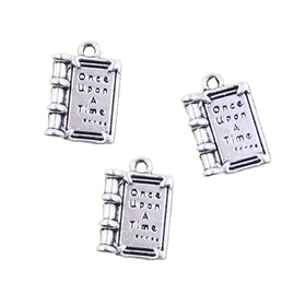 Charms Book of fairy Tales Once Upon a Time 18x12mm Handmade Making FitVintage Tibetan Silver Color PendantsDIY for Bracelet N