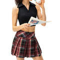 Wholesale Custom High Waist 8 Colors Black White Tummy Control Pleated Leather Mini Badminton Golf Sports Tennis Shorts Skirt