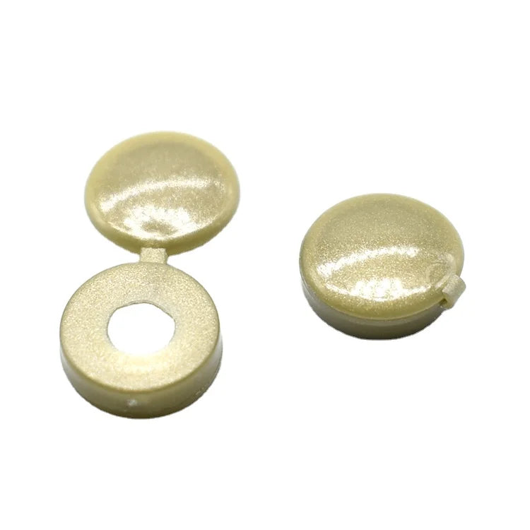 Elehk Plastic Hinged Screw Cover Caps Washer Flip Tops Plastic Screw Protection Covers Fold Screw Snap Covers