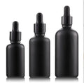 10ml 15ml 30ml 50ml 100ml Glass Bottles with Black Collar Essential Oil Bottle Beard Oil Matt Black Dropper Bottle