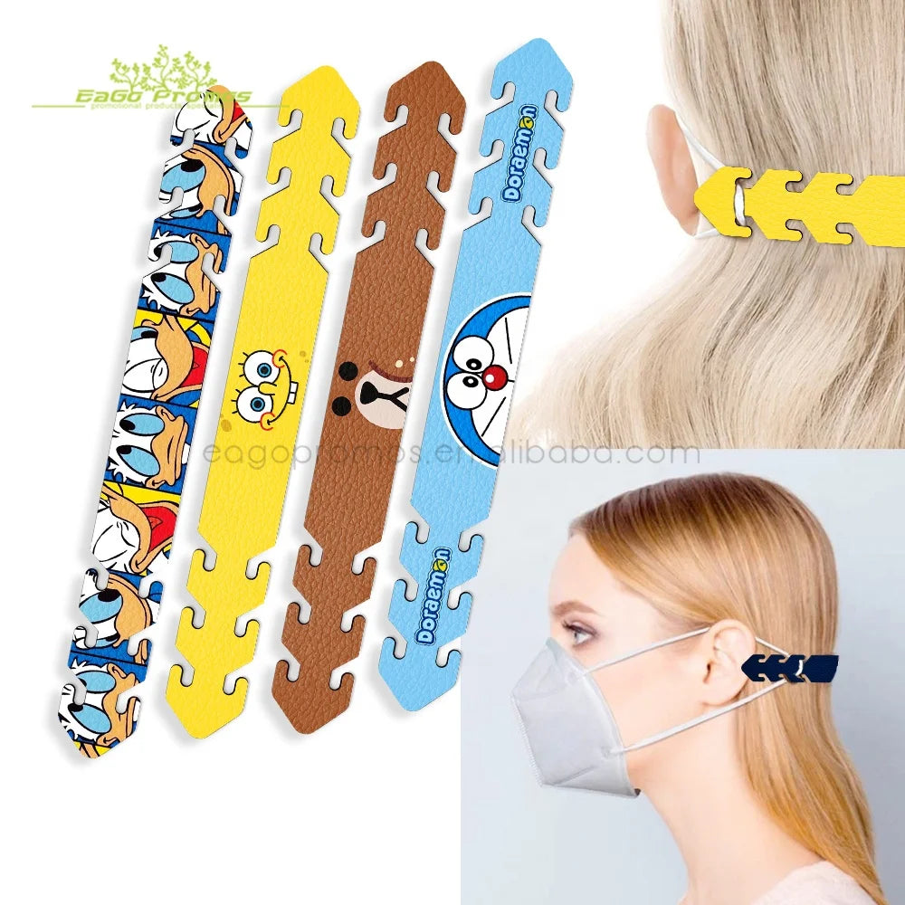 2025 Customized PU Adjustable and Flexible Strap Anti-Tightening Ear Protector Extension Strap for Ear Saver
