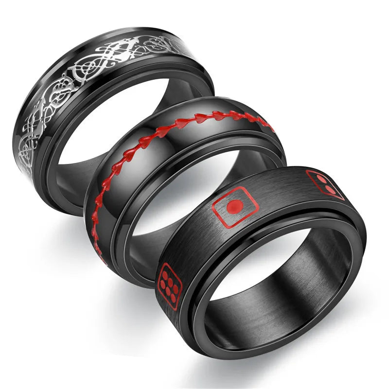 Fashion Rotatable Stainless Steel Ring Spinner Rings for Women Men Anxiety Decompression Ring Best Sale