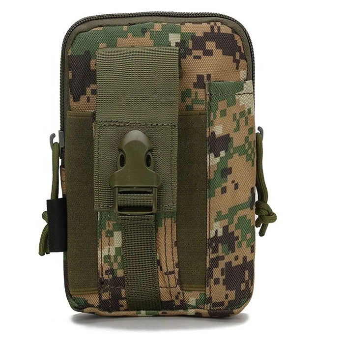 AYPPRO Tactical Camouflage Waist Bag Mobile Phone Saddlebag for Hiking Riding Camp Convenient Mobile Access MegaBDM
