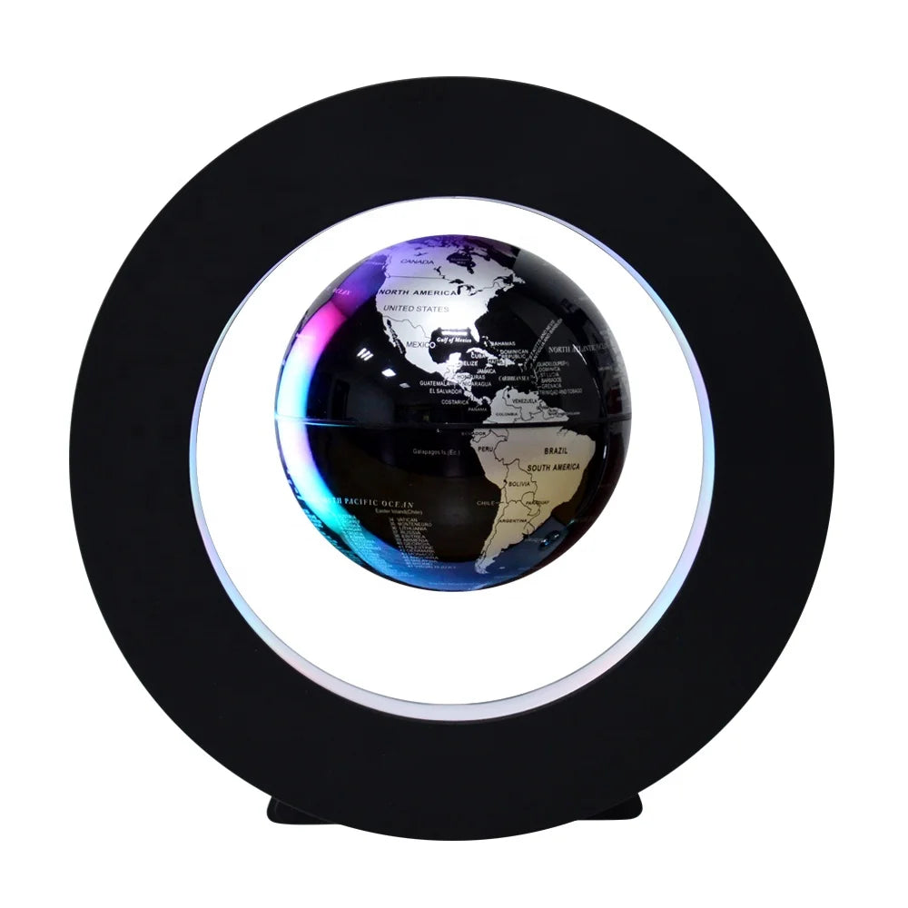 Round Shape Magnetic Floating Globe with LED Lighting Frame