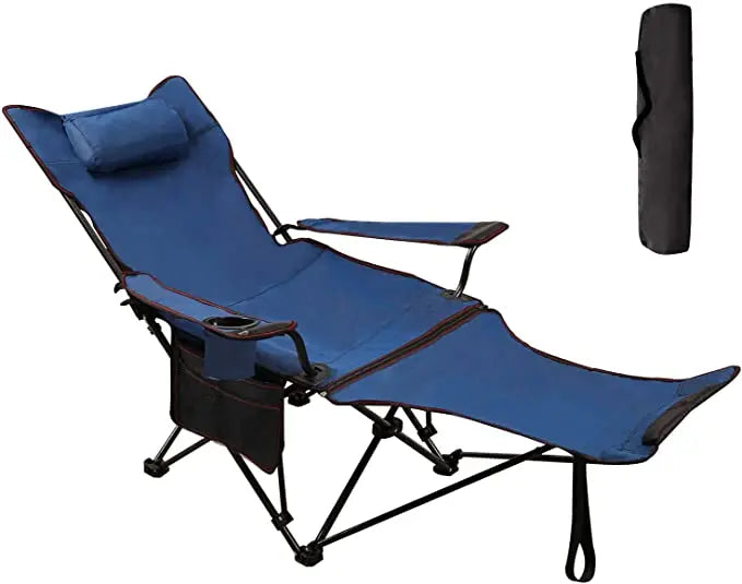 WOQI Modern Custom Portable Foldable Camping Lawn Chair Cup Holder Lightweight Park Outdoor Metal Durable Beach Chair Travelling