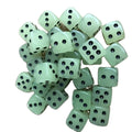 Special Glowing Custom 6 Sided 14mm Small Round Corner Green Plastic Dice for Promotion