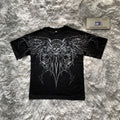 DENIMGUYS Custom Summer Men DTG Print T-shirt Acid Wash Vintage O-neck Short Sleeve High Street Casual Tshirt